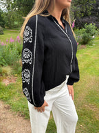 Cheesecloth Embroidered Blouse