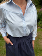 Button Down Broderie Shirt