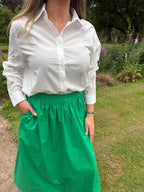 White Broderie Long Sleeve Shirt