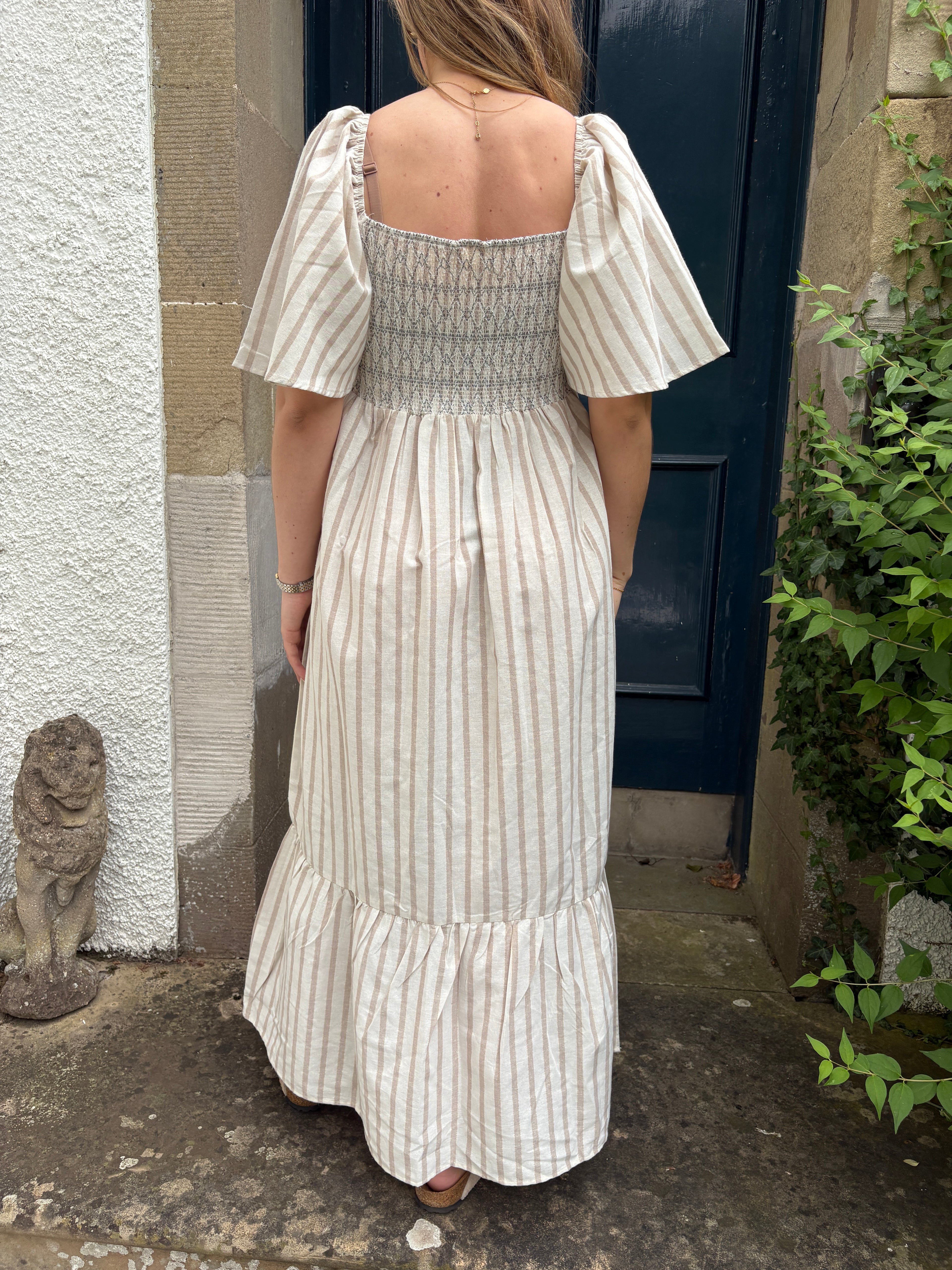 Stripe Milkmaid Dress