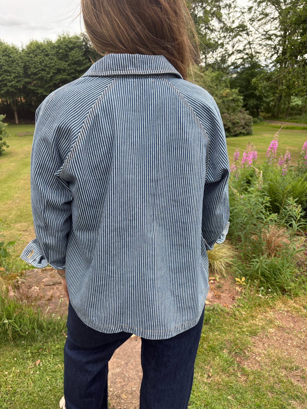 Blue Stripe Denim Jacket