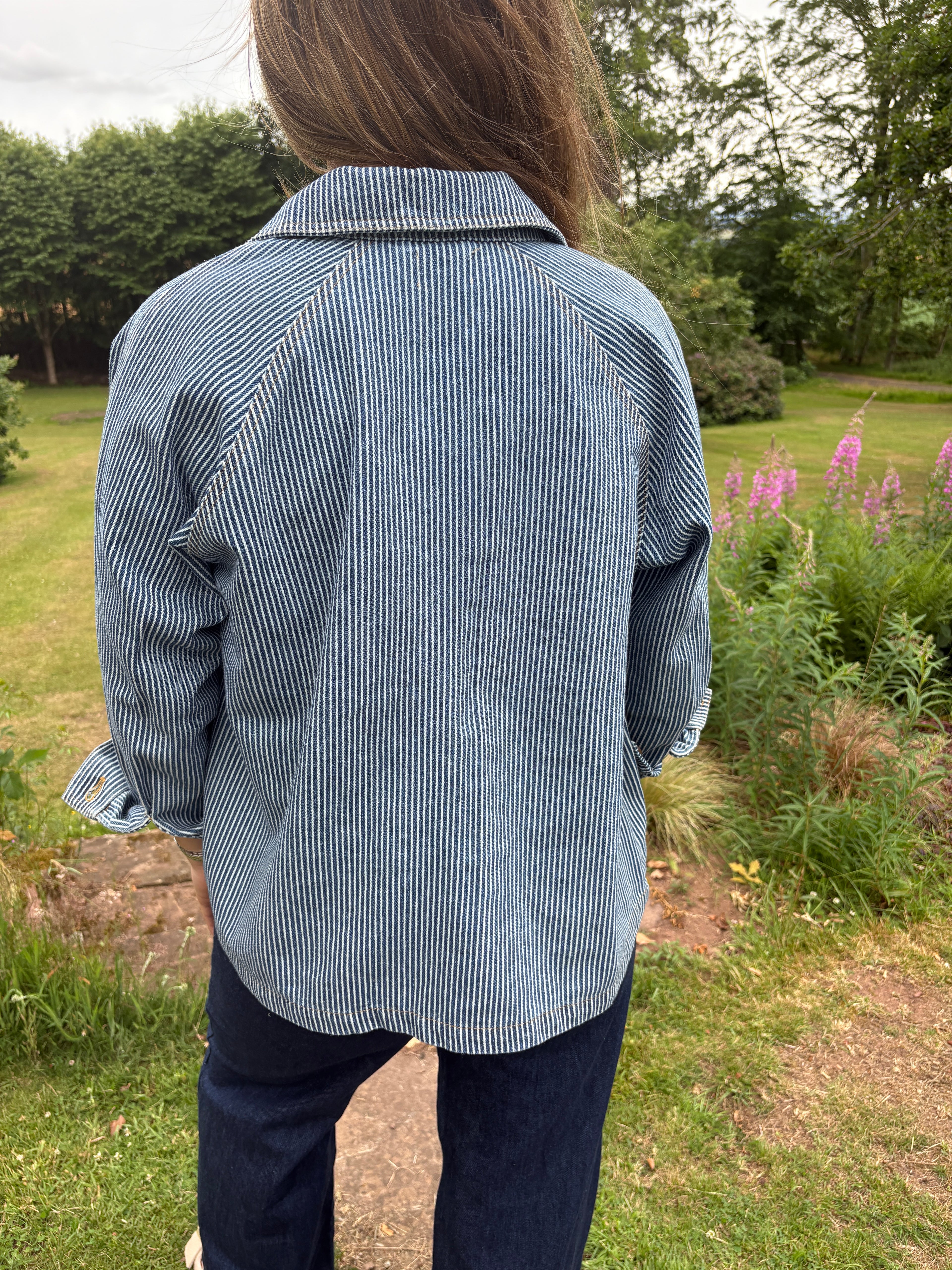 Blue Stripe Denim Jacket