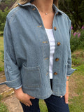 Blue Stripe Denim Jacket