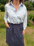 Button Down Broderie Shirt
