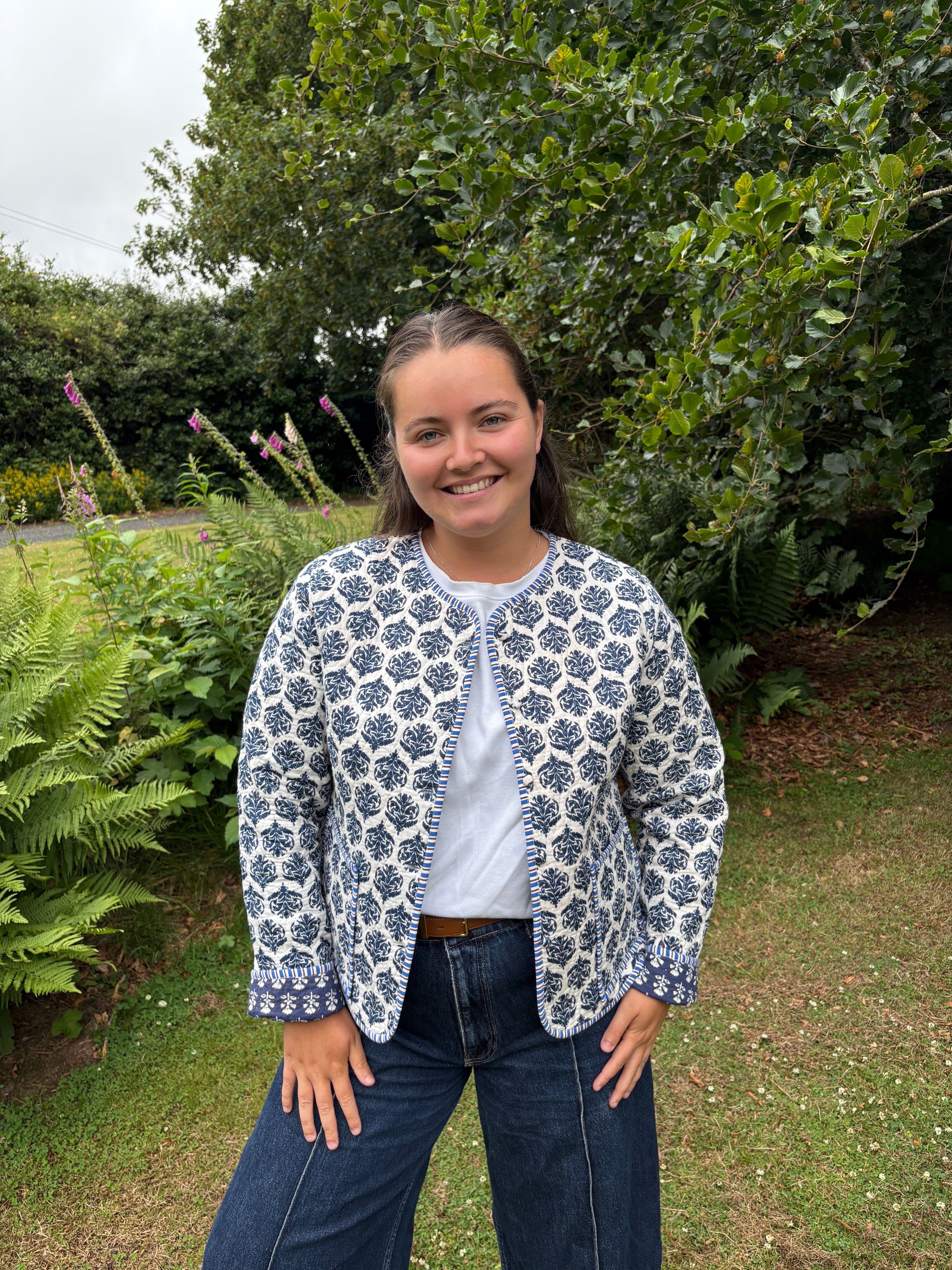 Navy Quilted Jacket