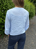 Striped Embroidered Blouse
