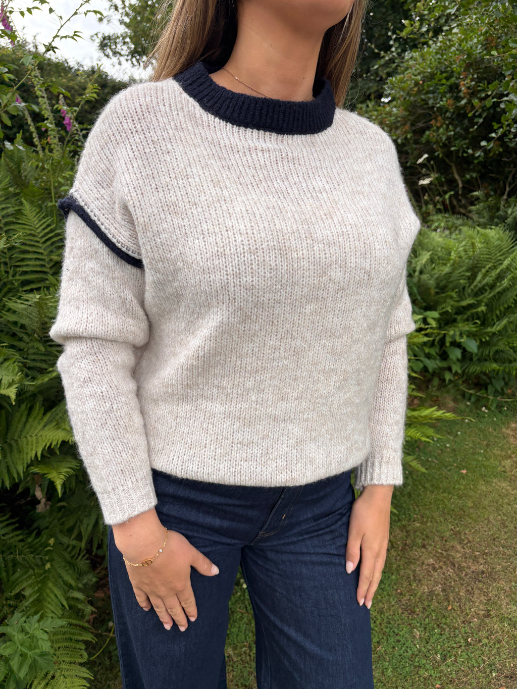 Contrast Stitch Jumper