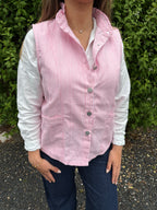 Stripe Button Front Gilet