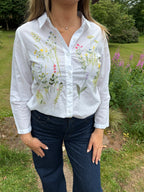 Embroidered Floral Shirt