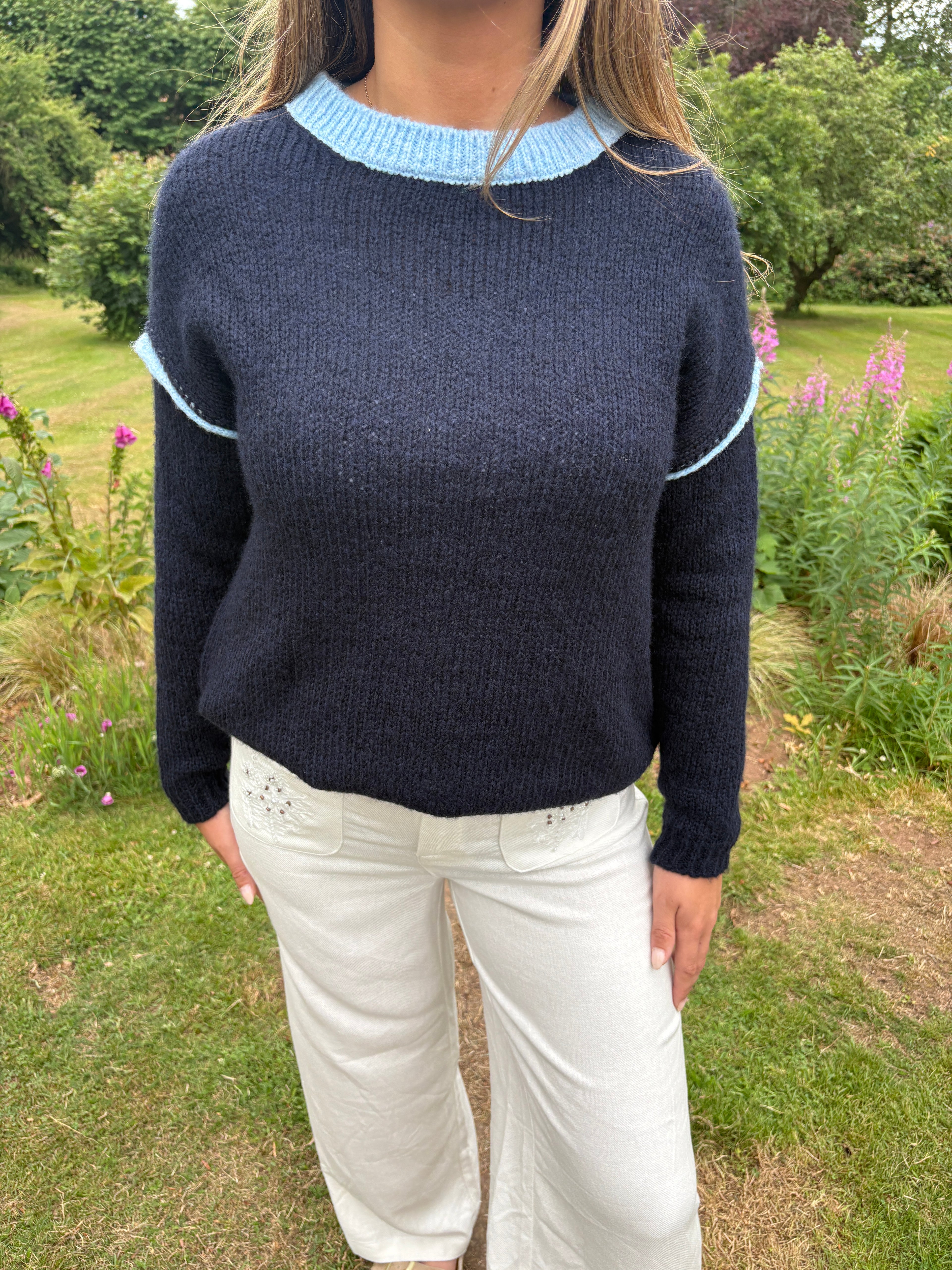 Contrast Stitch Jumper