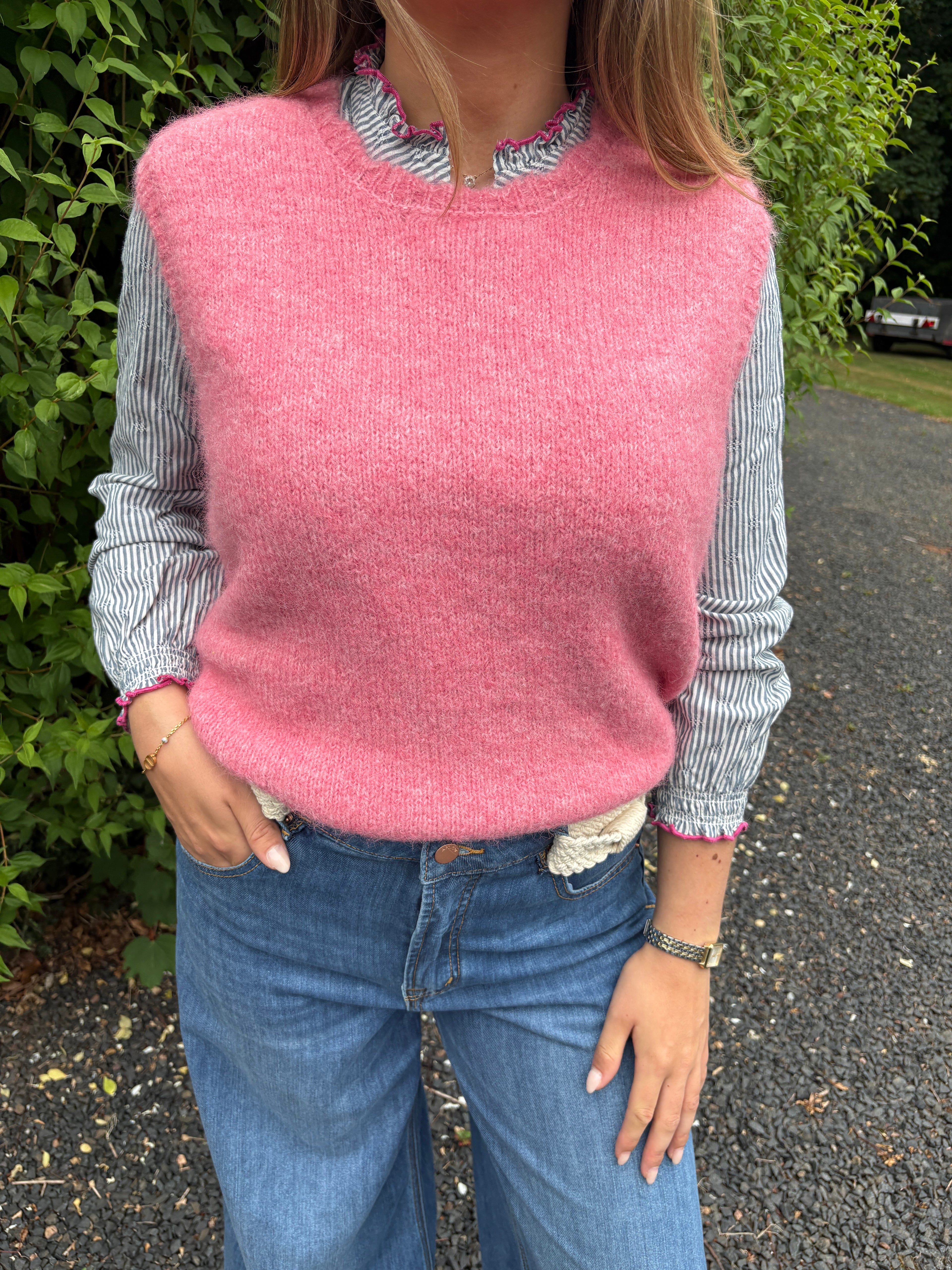Pink Knitted Vest