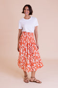Floral Linen Blend Skirt