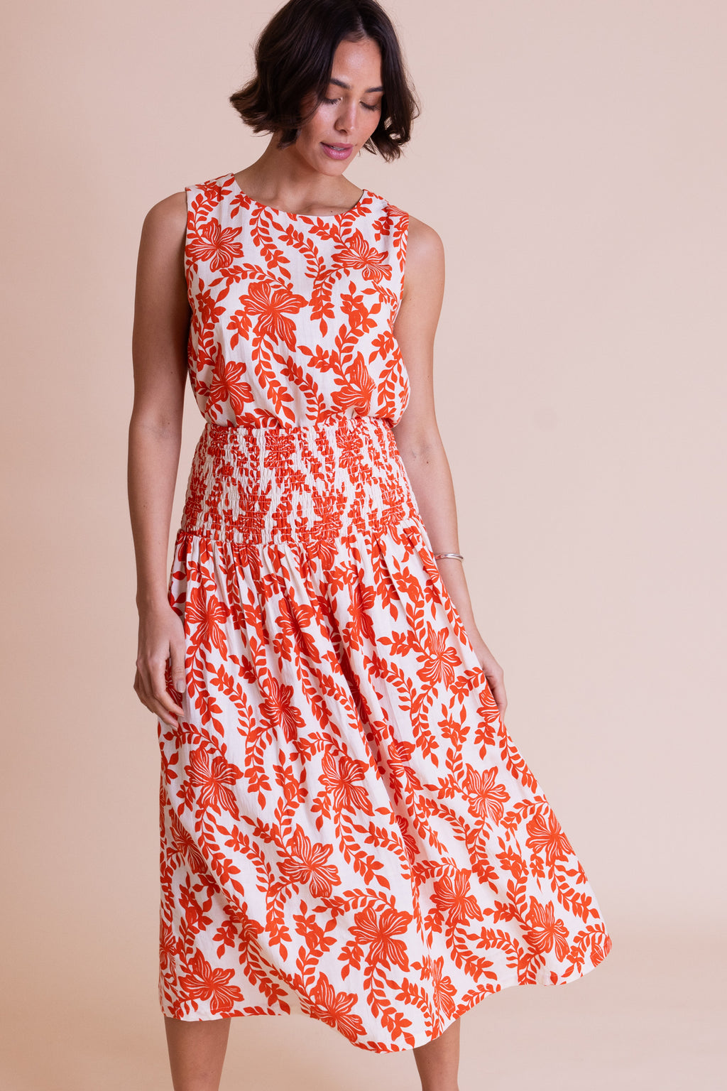 Floral Linen Blend Skirt