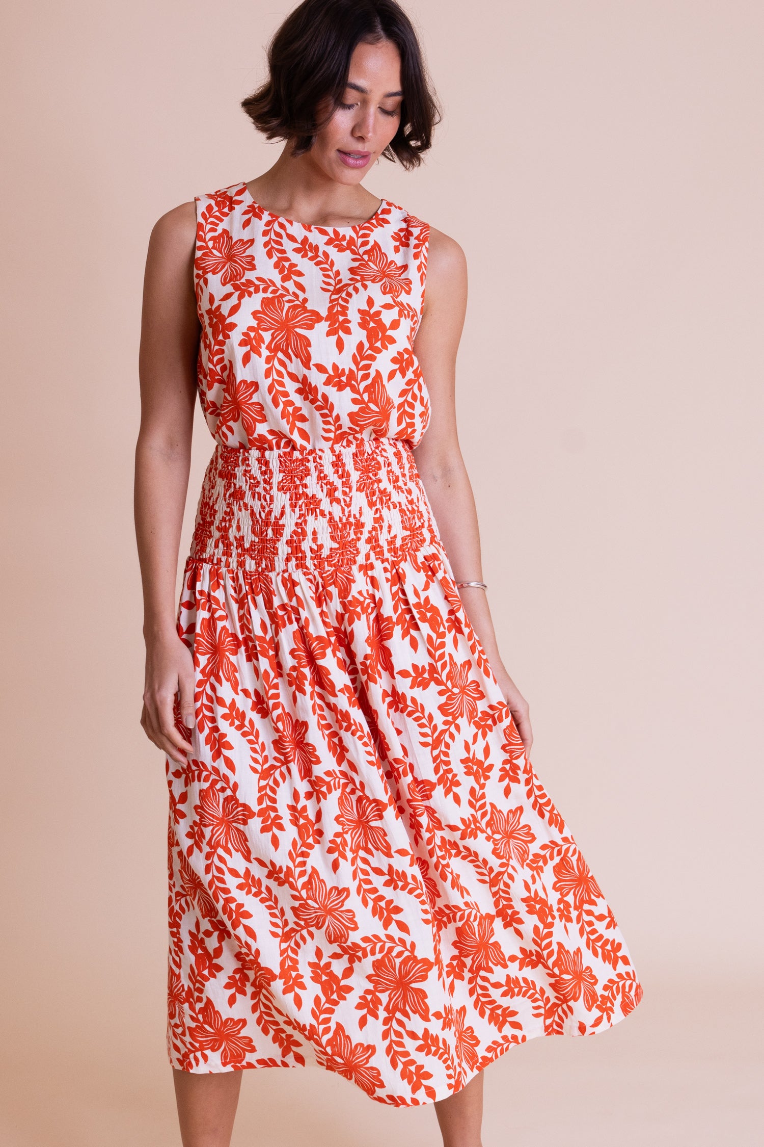 Floral Linen Blend Skirt