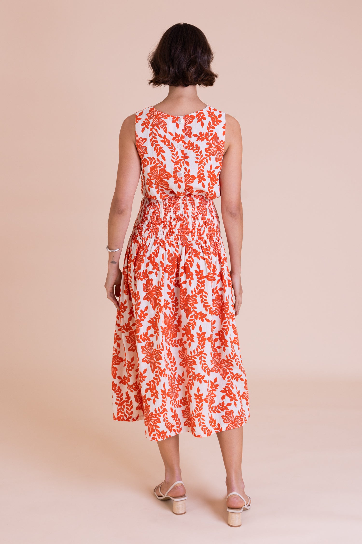 Floral Linen Blend Skirt
