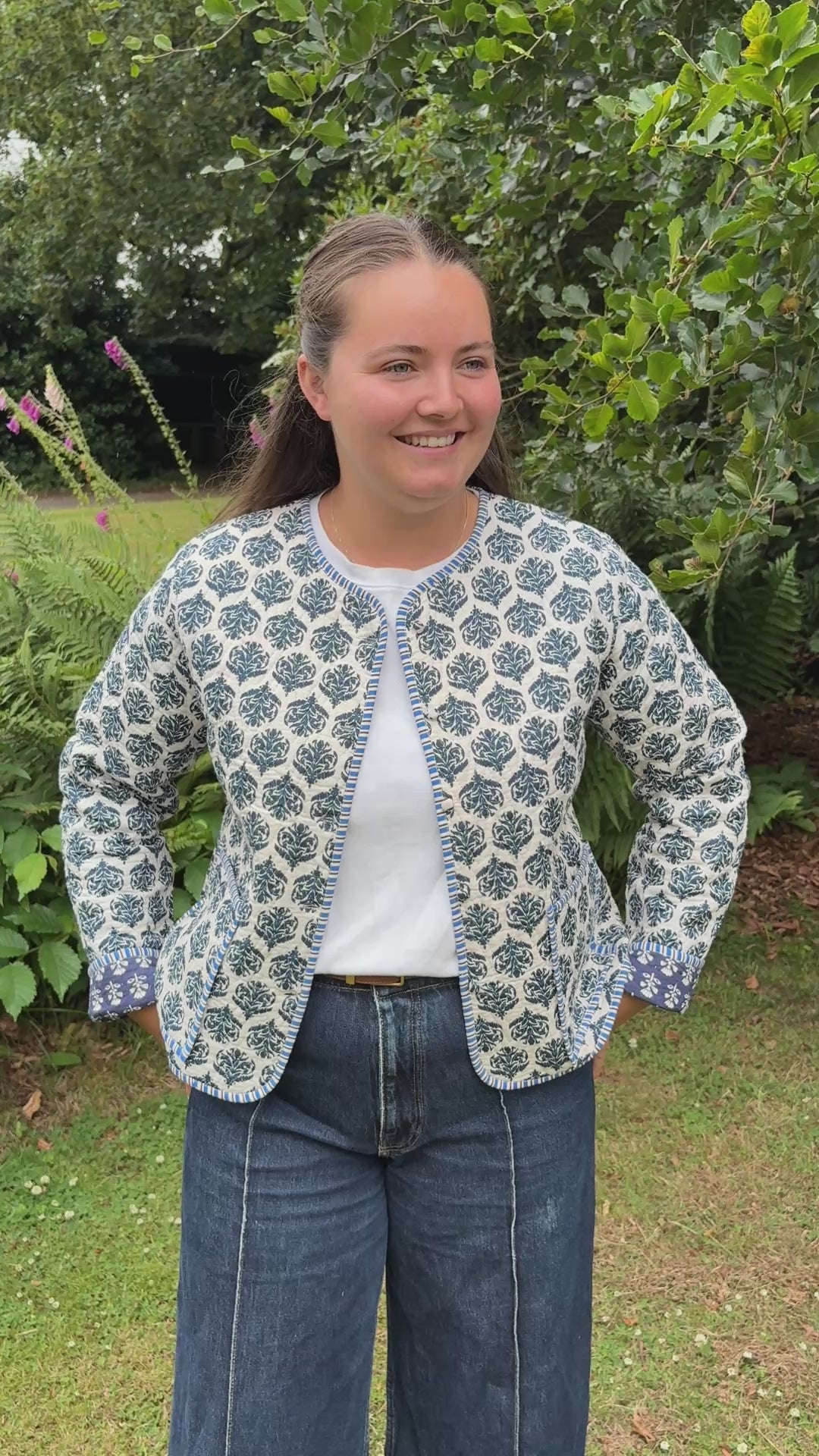 Navy Quilted Jacket
